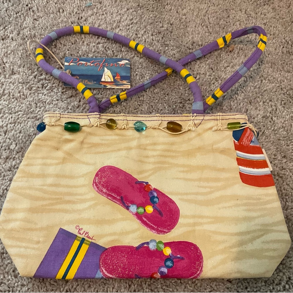 Colorful Beach-Themed Tote Bag